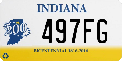 IN license plate 497FG