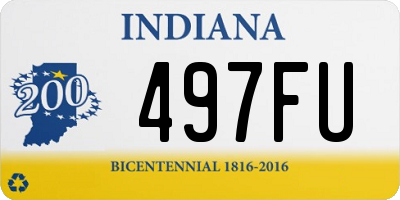 IN license plate 497FU