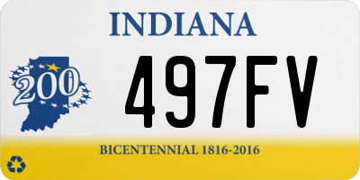 IN license plate 497FV