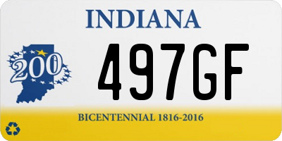 IN license plate 497GF