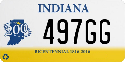 IN license plate 497GG