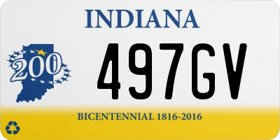 IN license plate 497GV