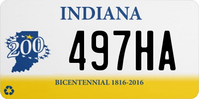 IN license plate 497HA
