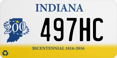 IN license plate 497HC