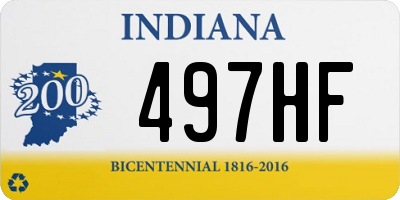 IN license plate 497HF