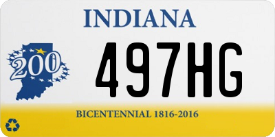 IN license plate 497HG