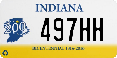 IN license plate 497HH