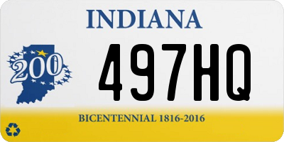 IN license plate 497HQ