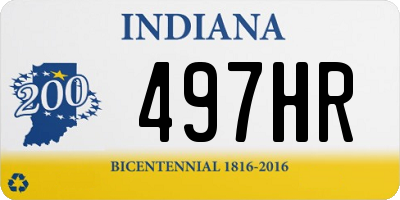 IN license plate 497HR