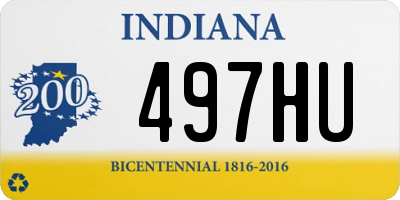 IN license plate 497HU