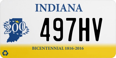 IN license plate 497HV