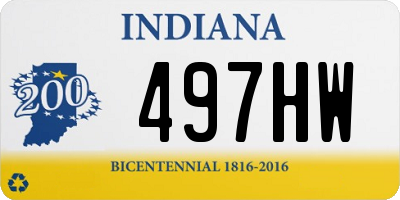 IN license plate 497HW