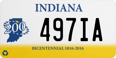 IN license plate 497IA