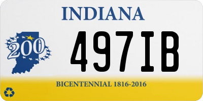 IN license plate 497IB