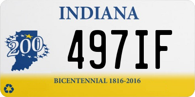 IN license plate 497IF