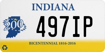 IN license plate 497IP