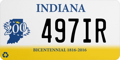 IN license plate 497IR