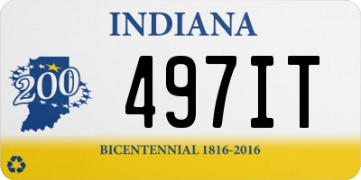 IN license plate 497IT