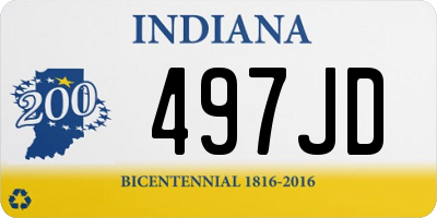 IN license plate 497JD