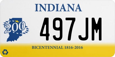 IN license plate 497JM