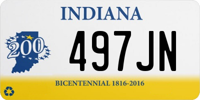 IN license plate 497JN