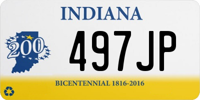 IN license plate 497JP