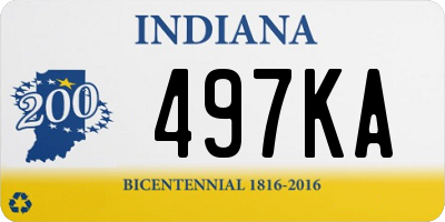 IN license plate 497KA