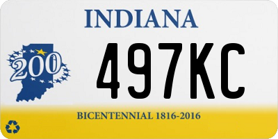 IN license plate 497KC