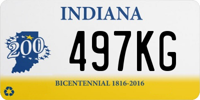 IN license plate 497KG