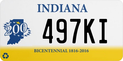 IN license plate 497KI