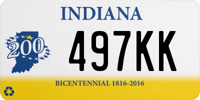 IN license plate 497KK