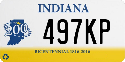 IN license plate 497KP