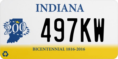 IN license plate 497KW