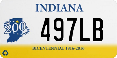 IN license plate 497LB