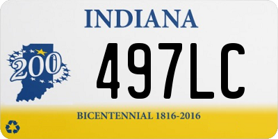 IN license plate 497LC