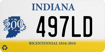 IN license plate 497LD