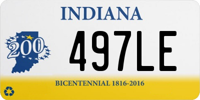 IN license plate 497LE