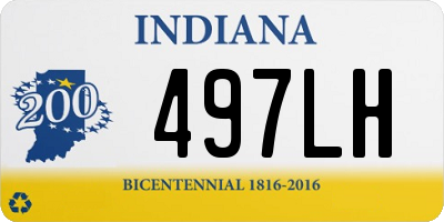 IN license plate 497LH