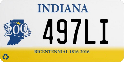 IN license plate 497LI