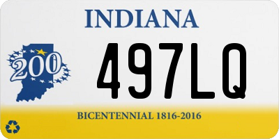 IN license plate 497LQ