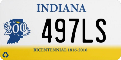 IN license plate 497LS