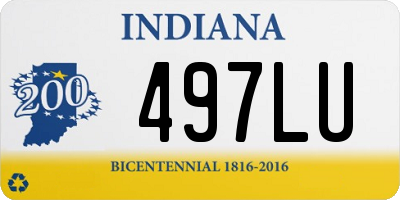 IN license plate 497LU