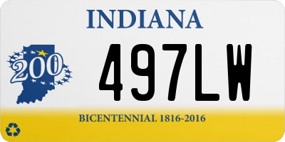 IN license plate 497LW