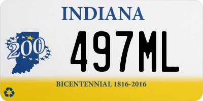 IN license plate 497ML