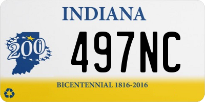 IN license plate 497NC