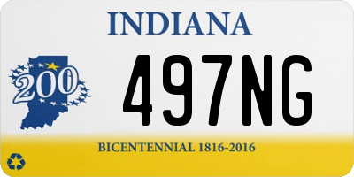 IN license plate 497NG