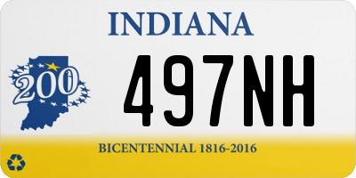 IN license plate 497NH
