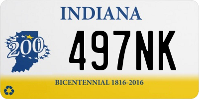 IN license plate 497NK