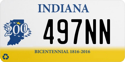 IN license plate 497NN