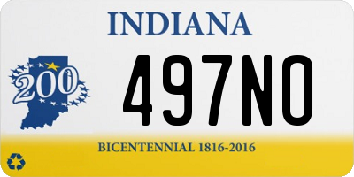 IN license plate 497NO